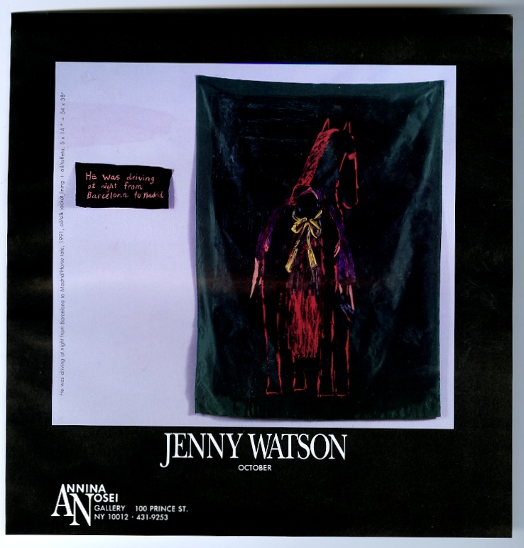 Jenny Watson art NYC gallery vintage print advertisement