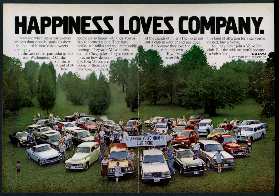 1979 Volvo 33 car color owner's picnic theme vintage print advertisement