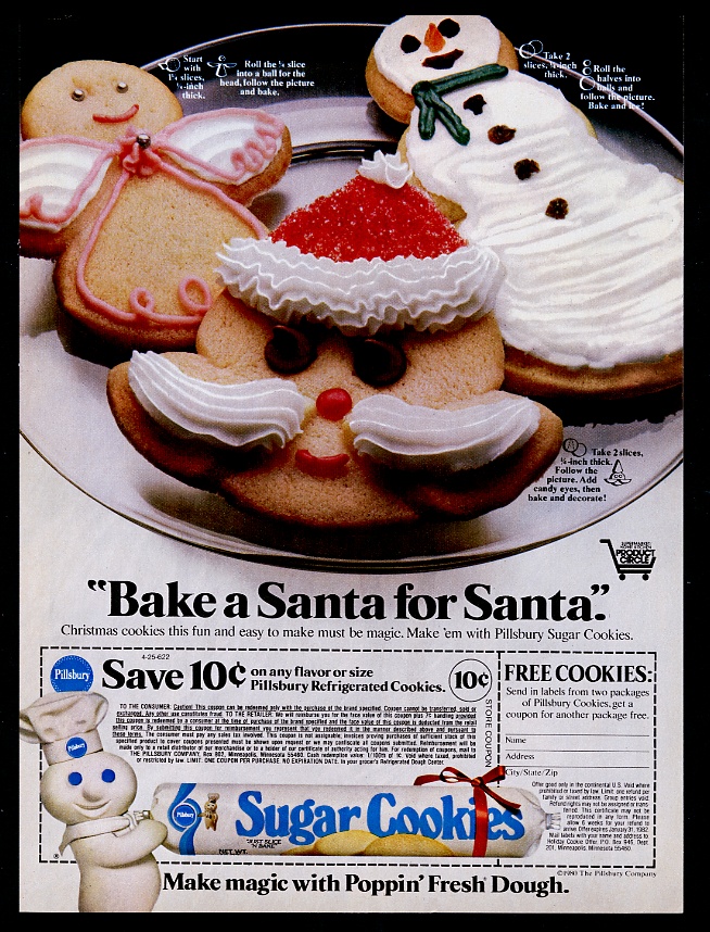 1980 Poppin Fresh Pillsbury Doughboy Christmas cookies ...