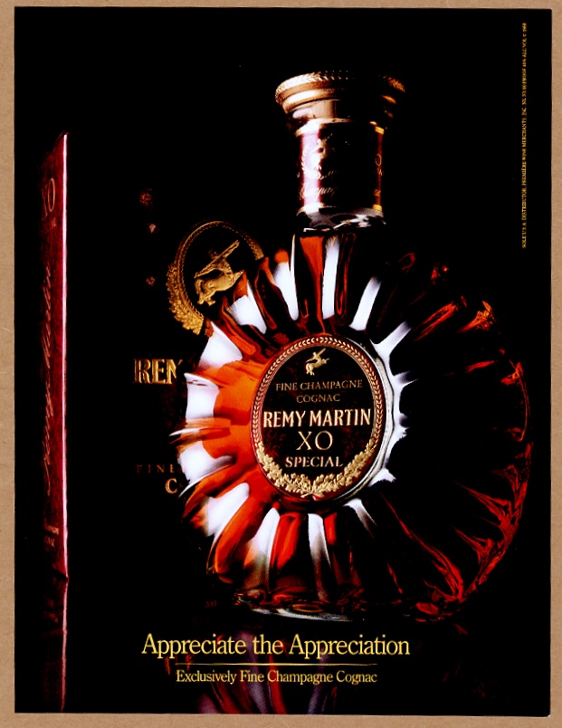 Remy Martin XO Special cognac bottle vintage print advertisement